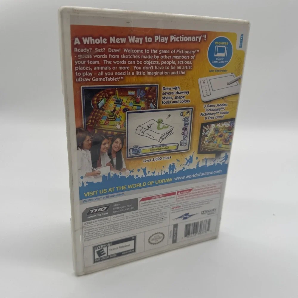 Pictionary Nintendo Wii uDraw GameTablet Required THQ Video Game CIB
